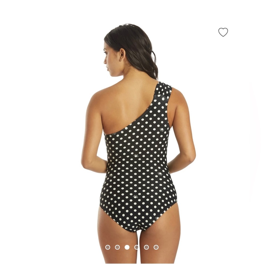 Kate Spade Logo Dot Buckle One Shoulder One Piece Swimsuit Size S - Picture 2 of 7